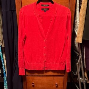 Brooks Brothets Vibrant Red Women's Cardigan and Shell